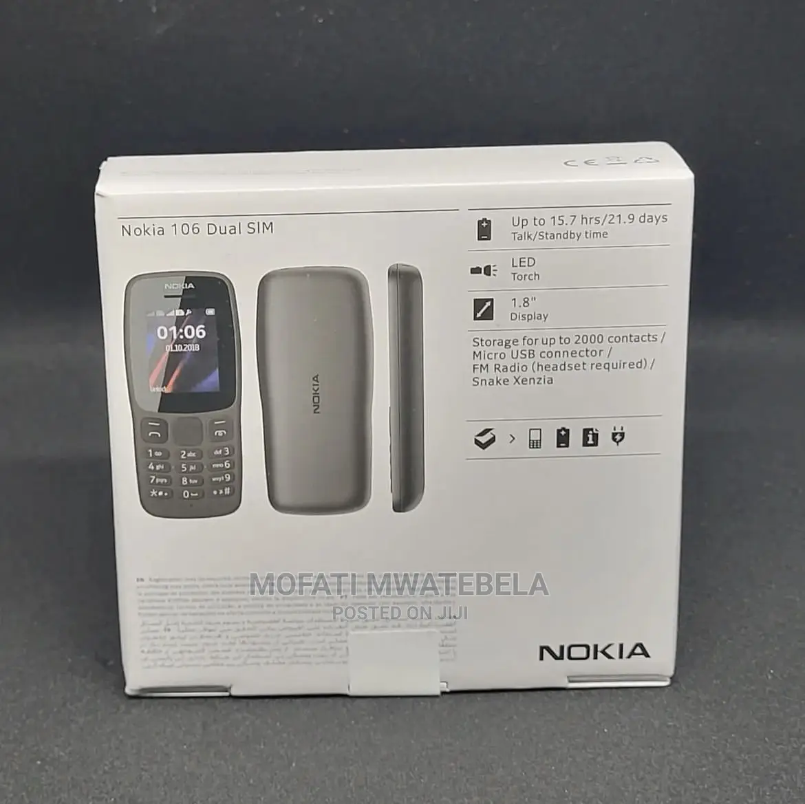 New Nokia 106 Black
