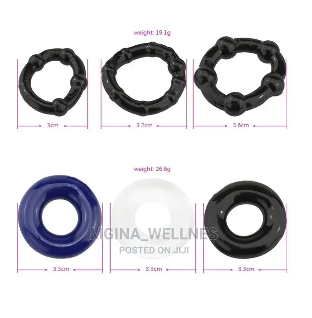 3 in 1pack Reusable Penis Rings for Better Sex Performance