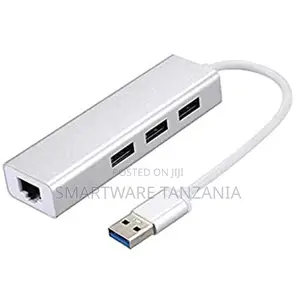 USB 3.0 to RJ45 Ethernet LAN Adapter With 3 Port USB Hub