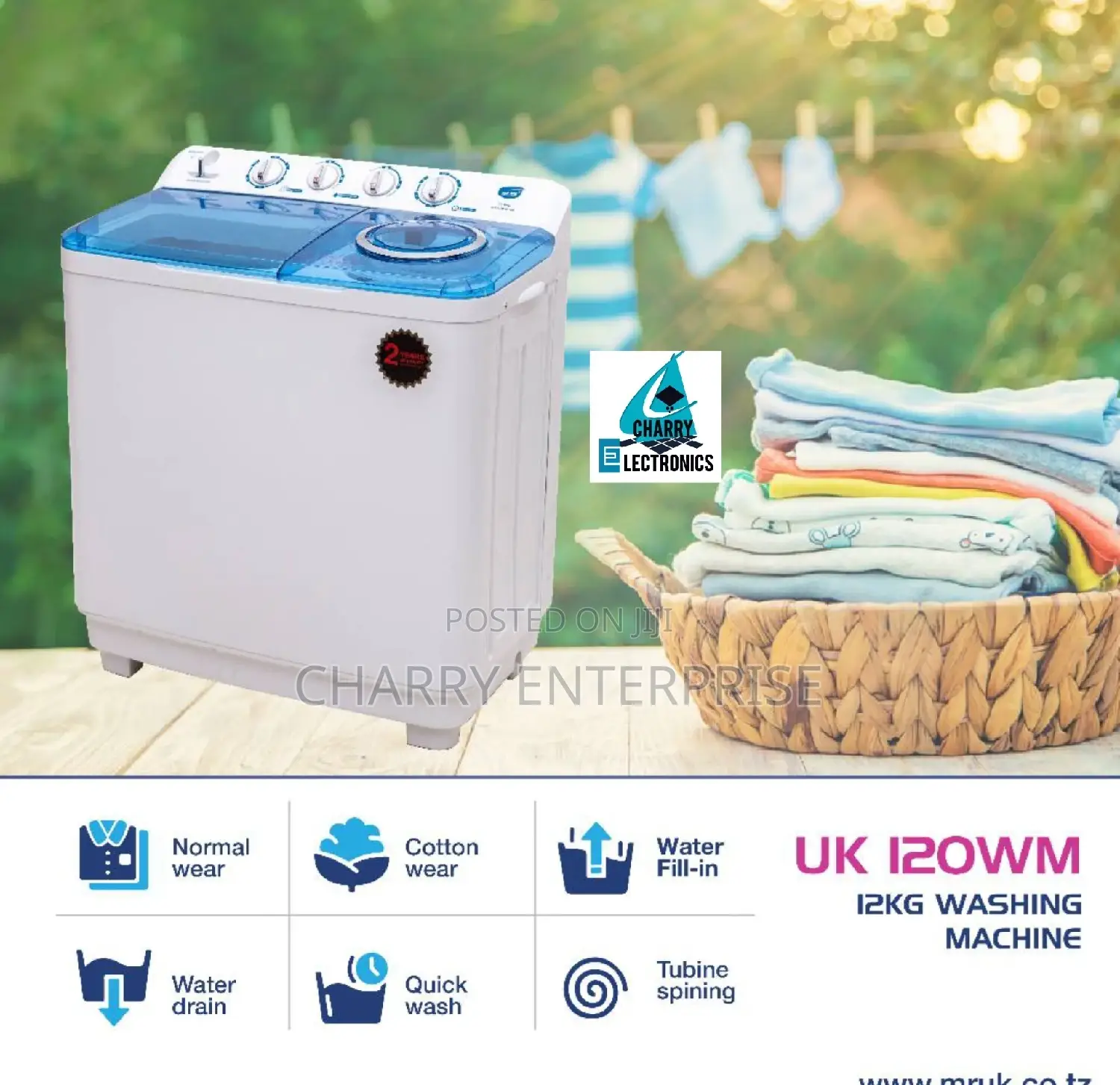 OFFER Mr UK Best Washing Machine 12 Kg Wash Spin