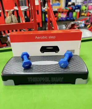 Aerobic Exercise Package. Aerobic Stepper and 2kg Dumbells.