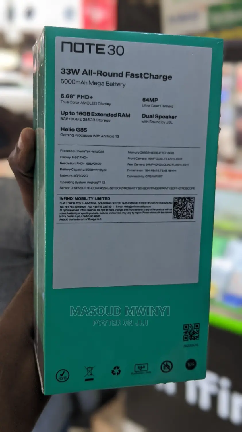 New Infinix Note 30 256 GB Gold