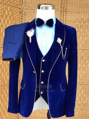 Blue Valvet Suit| Wedding| Men's Suit| Suti Za Kiume| Velvet
