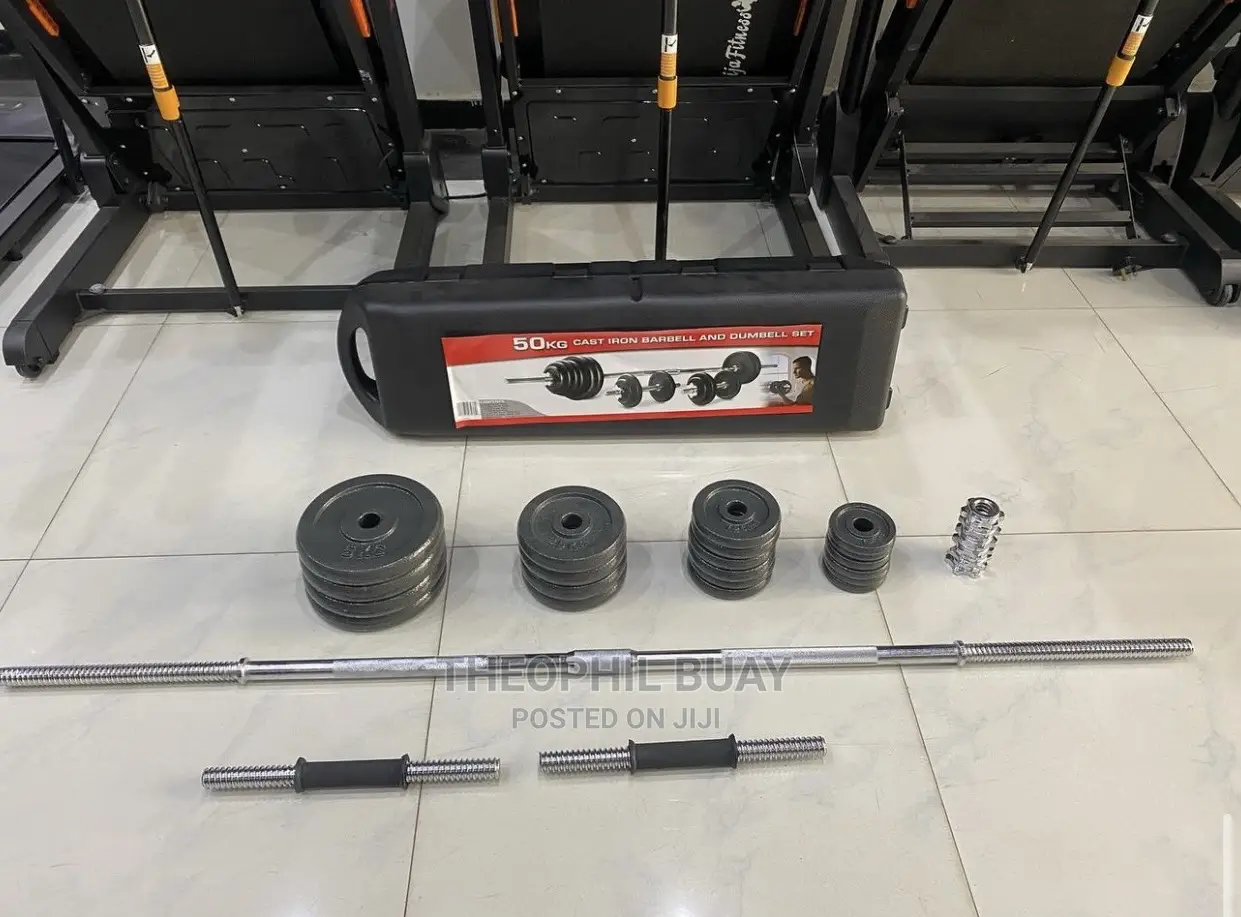 50kg Chrome Barbell and Dumbbell Set