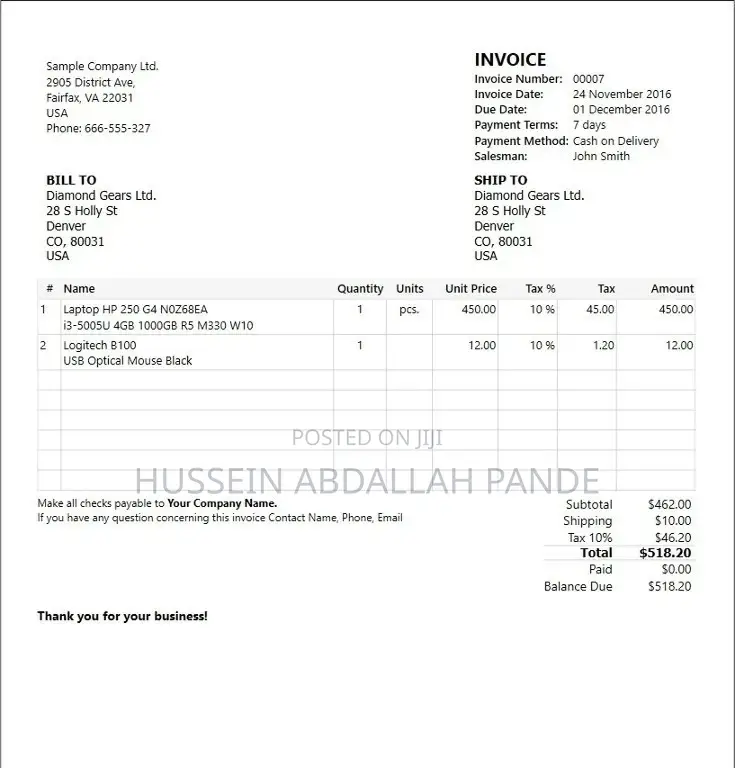 Simple Invoice