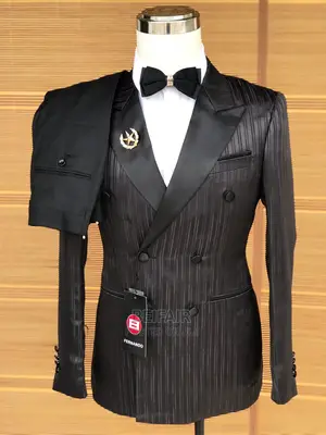 Black Six Button Suit | Suti Za Kiume | Men's | Wedding Suit