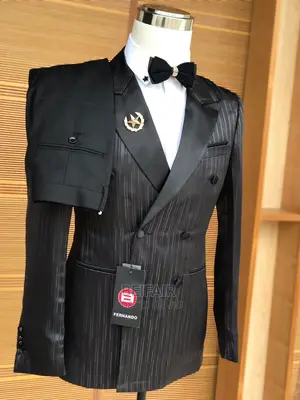 Black Six Button Suit | Suti Za Kiume | Men's | Wedding Suit