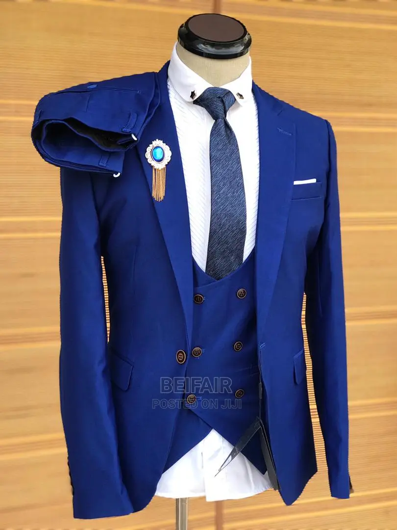 Suti Za Kiume | Wedding|Blue |Men's| Official| Standard Suit