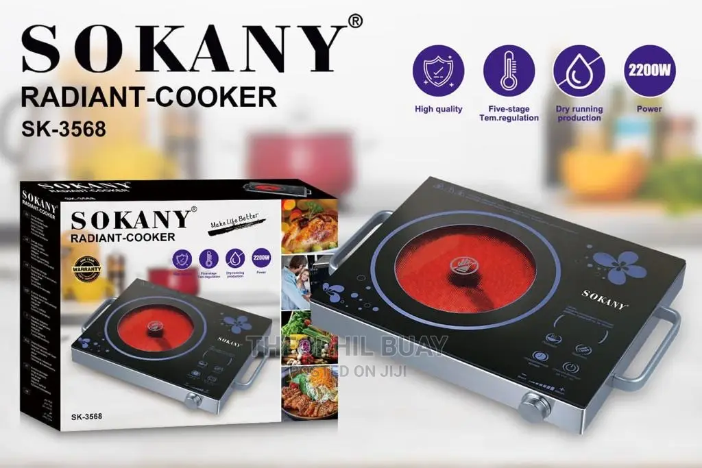 Sokany Radiant/Induction Cooker Black Single Plate