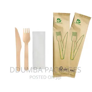 Wooden Camping Fork,Knife and Spoons Set of 50pcs