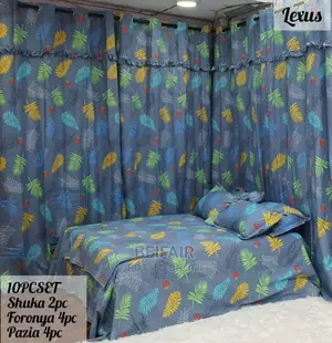 Set Original Ya Shuka 2|Foronya 4 Pazia 4|Bedsheets |Curtain