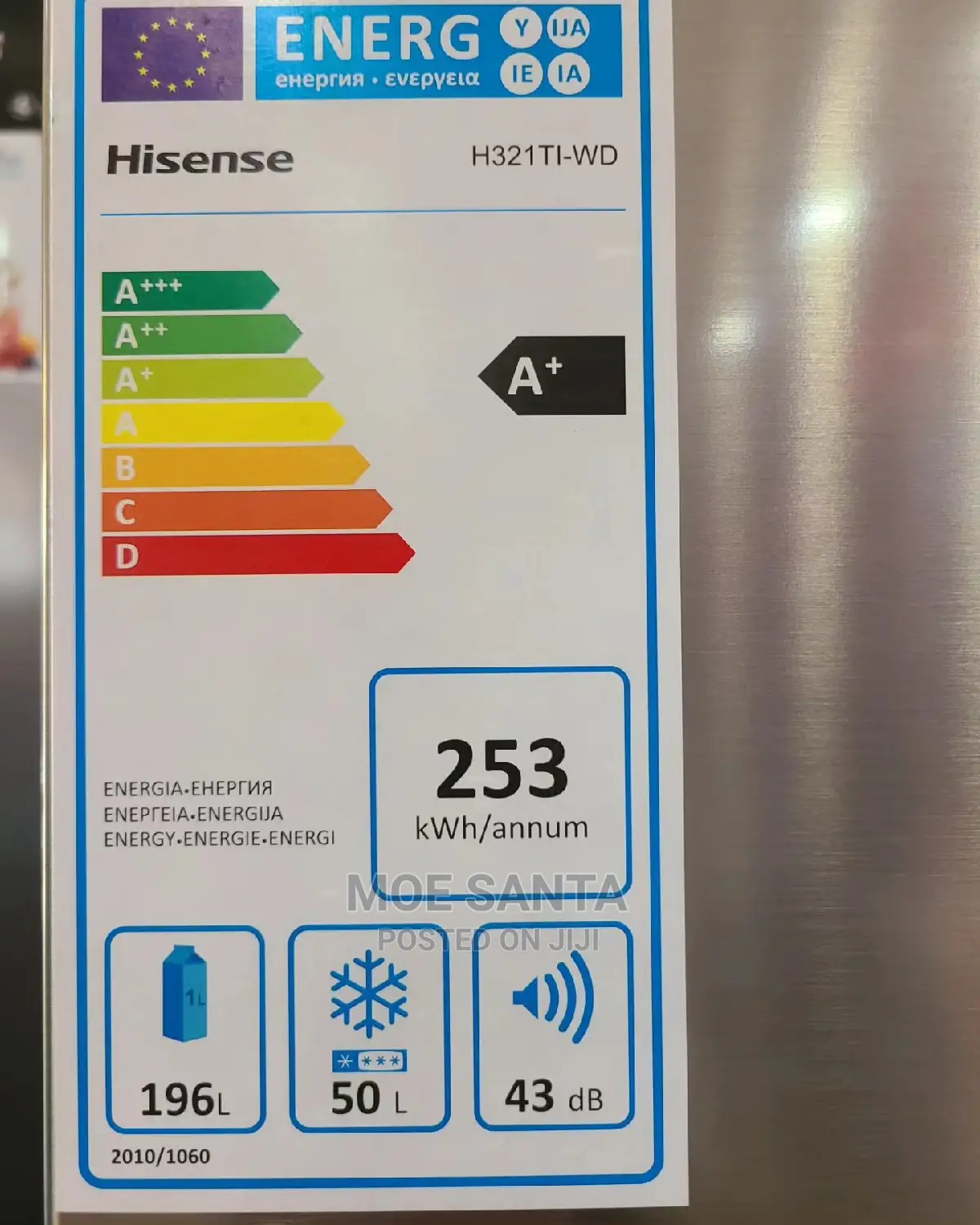HISENSE No Frost Refrigerator 246 Litres