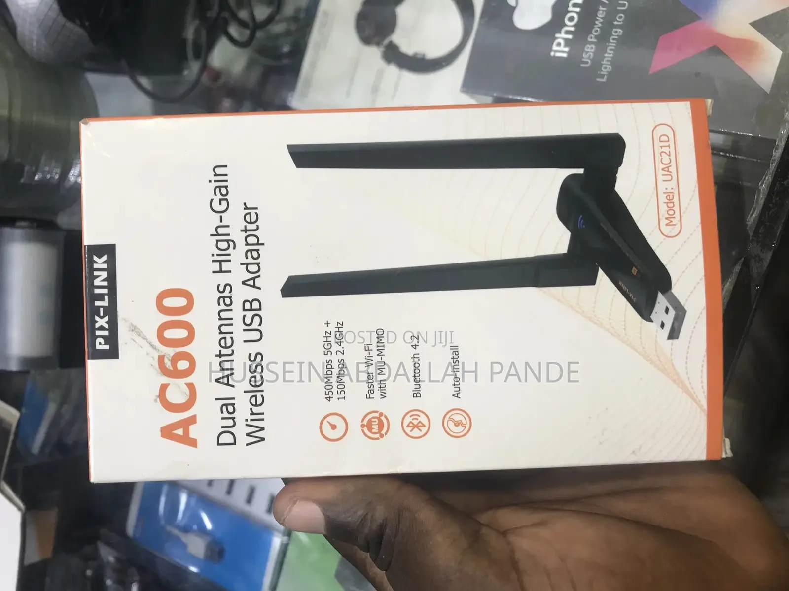 Dual Antenna High Gain Wireless USB Adapter
