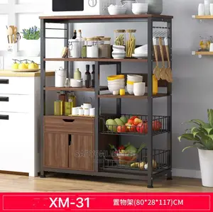 Kitchen Shelves With Cabinet