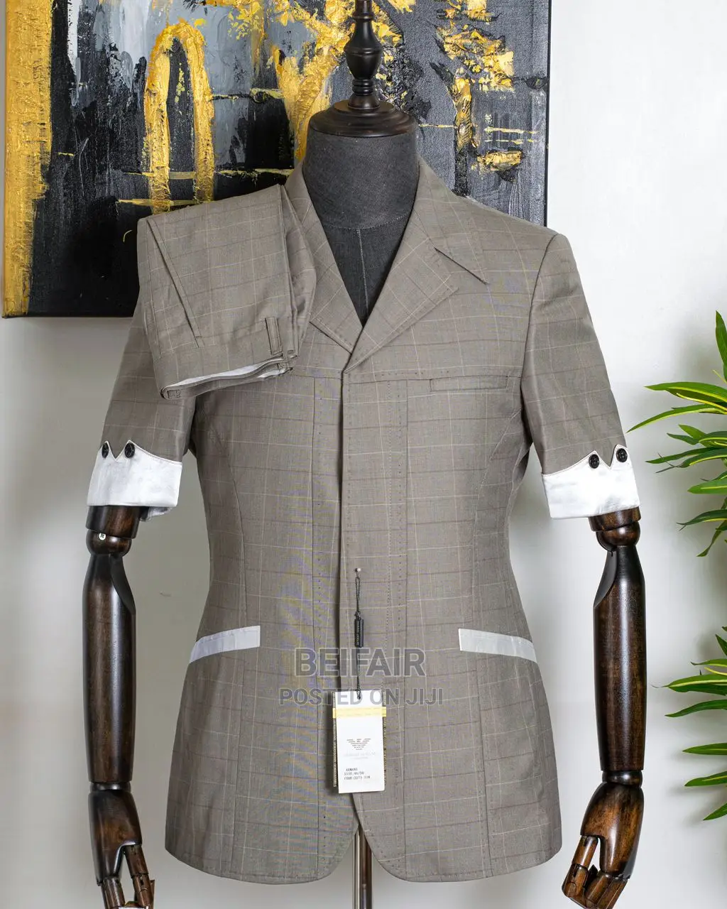 Grey Color Kaunda Suit Short Sleeve|Kaunda Suti Mikono Mifup