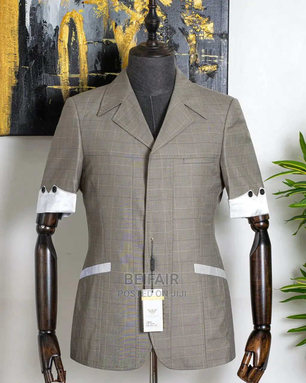 Grey Color Kaunda Suit Short Sleeve|Kaunda Suti Mikono Mifup