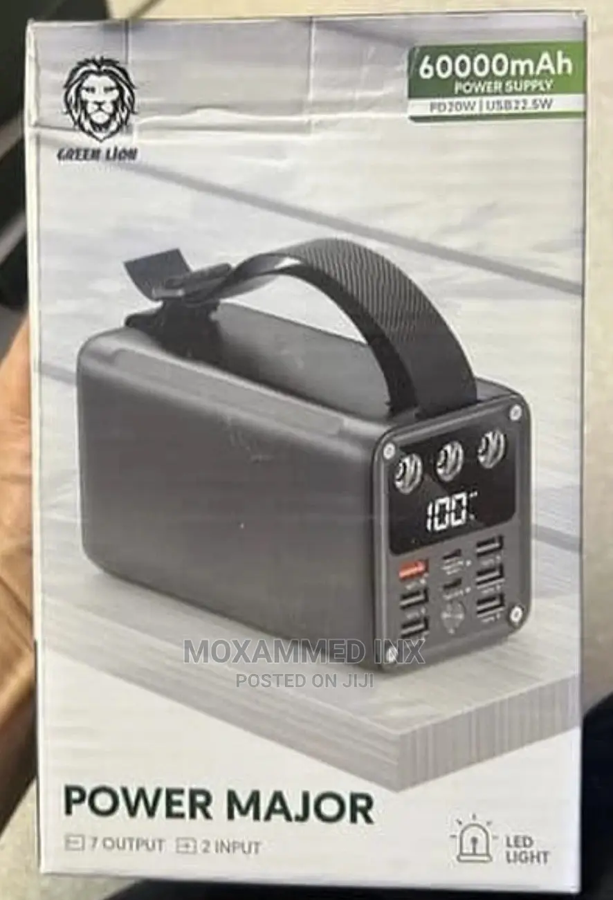 Green Lion Power Major 60,000mah Powerbank 20w PD and 22.5w