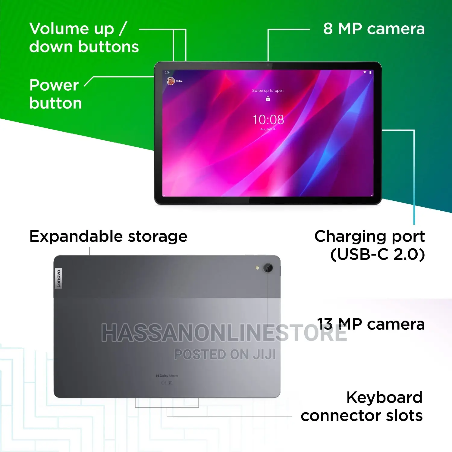New Lenovo Tab P11 Plus 128 GB Black