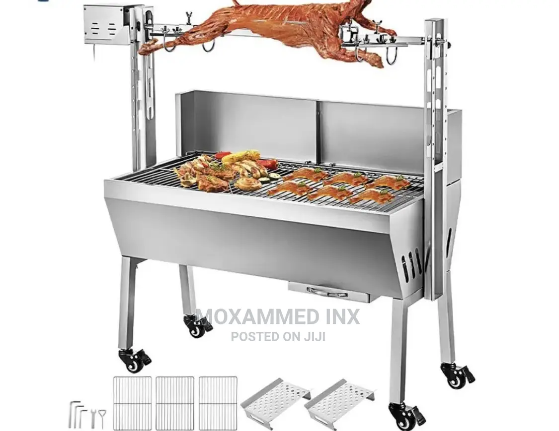 High Charcoal Grill Pig Roast Machine