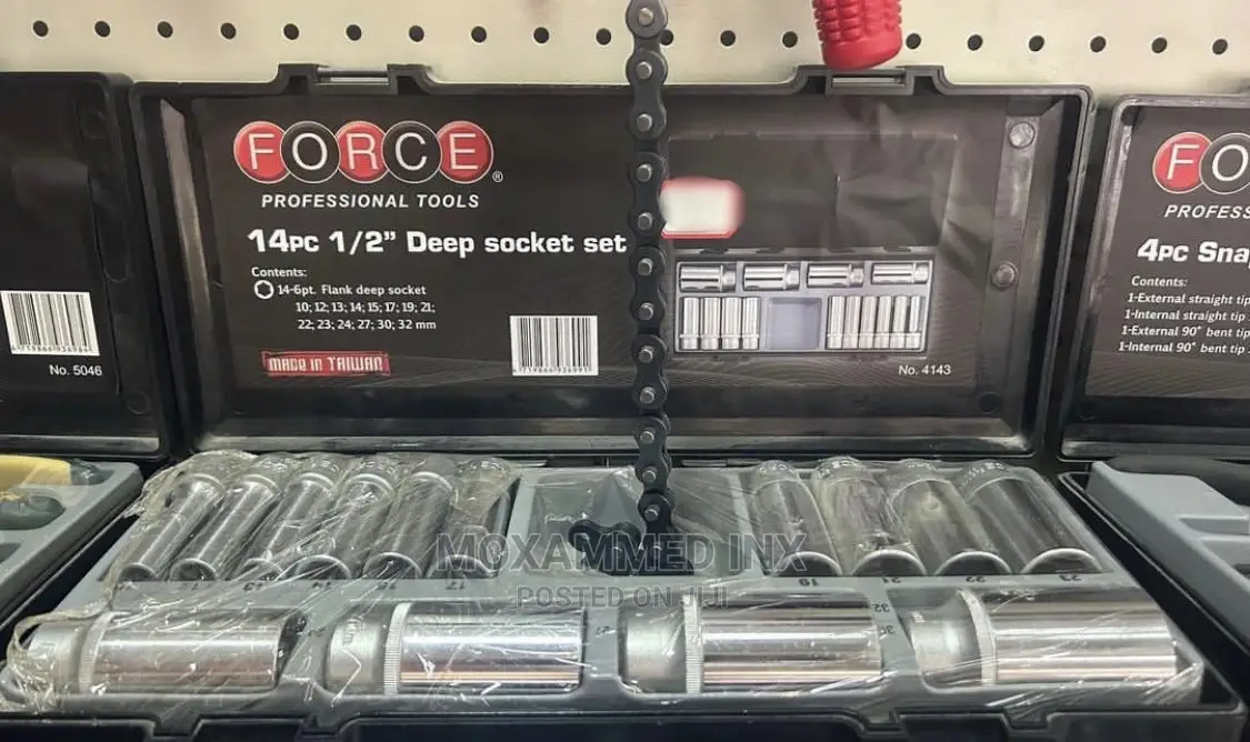 Force 14pcs 1/2 Deep Socket Set