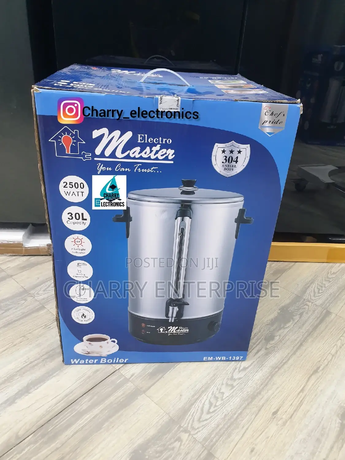 Electro Master Water Boiler High Quality30l 2500W