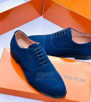 Original Clarks Men's Blue Shoes | Buti Za Kiume | Leather