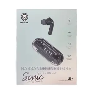 Green Lion Sonic Wireless Earbuds - Black