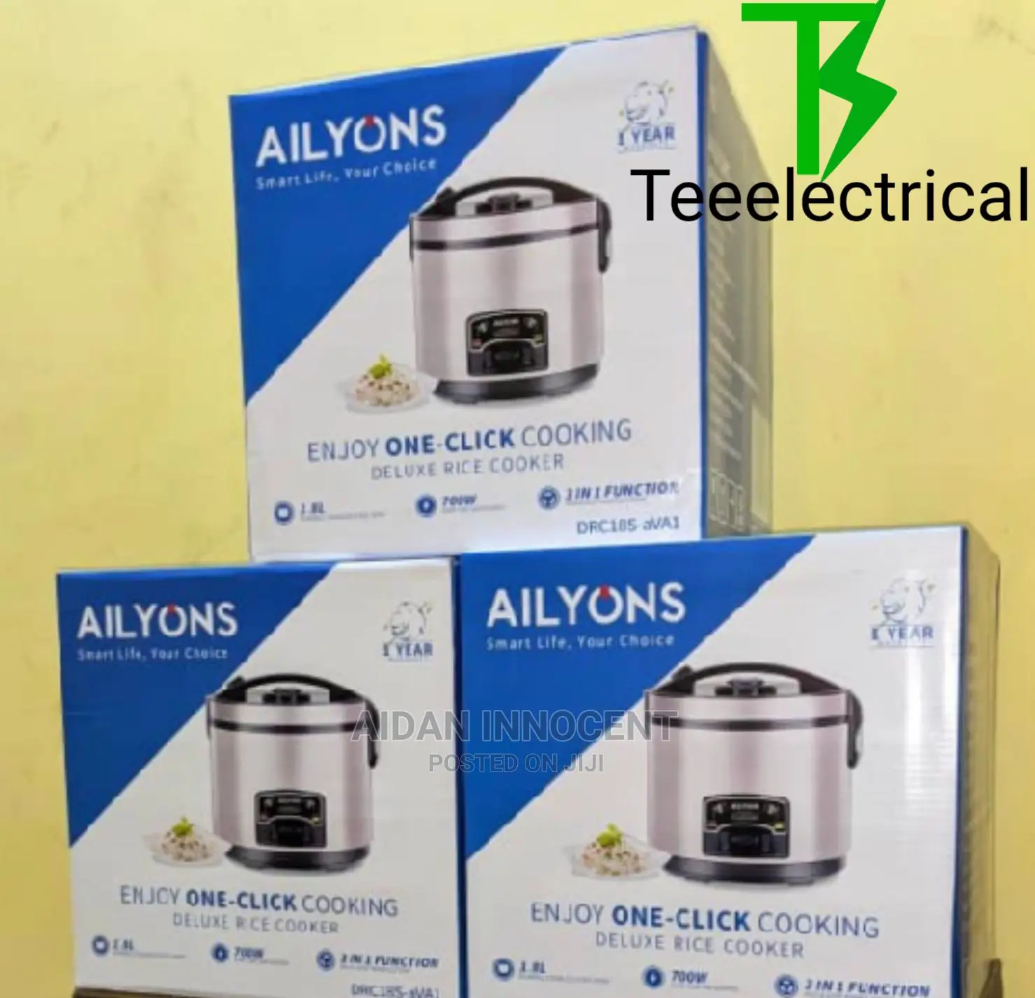 Ailyons Rice Cooker 1.8ltr
