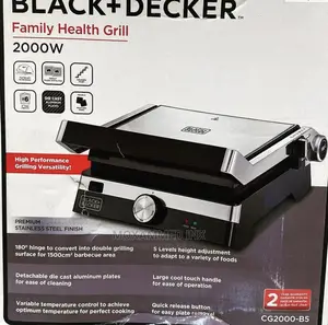 Black+Decker Family Health Grill 2000W