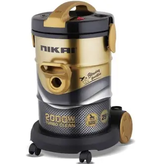 Nikai 25 Liters Vacuum Cleaner |Drum|2000W| Golden | NVC350