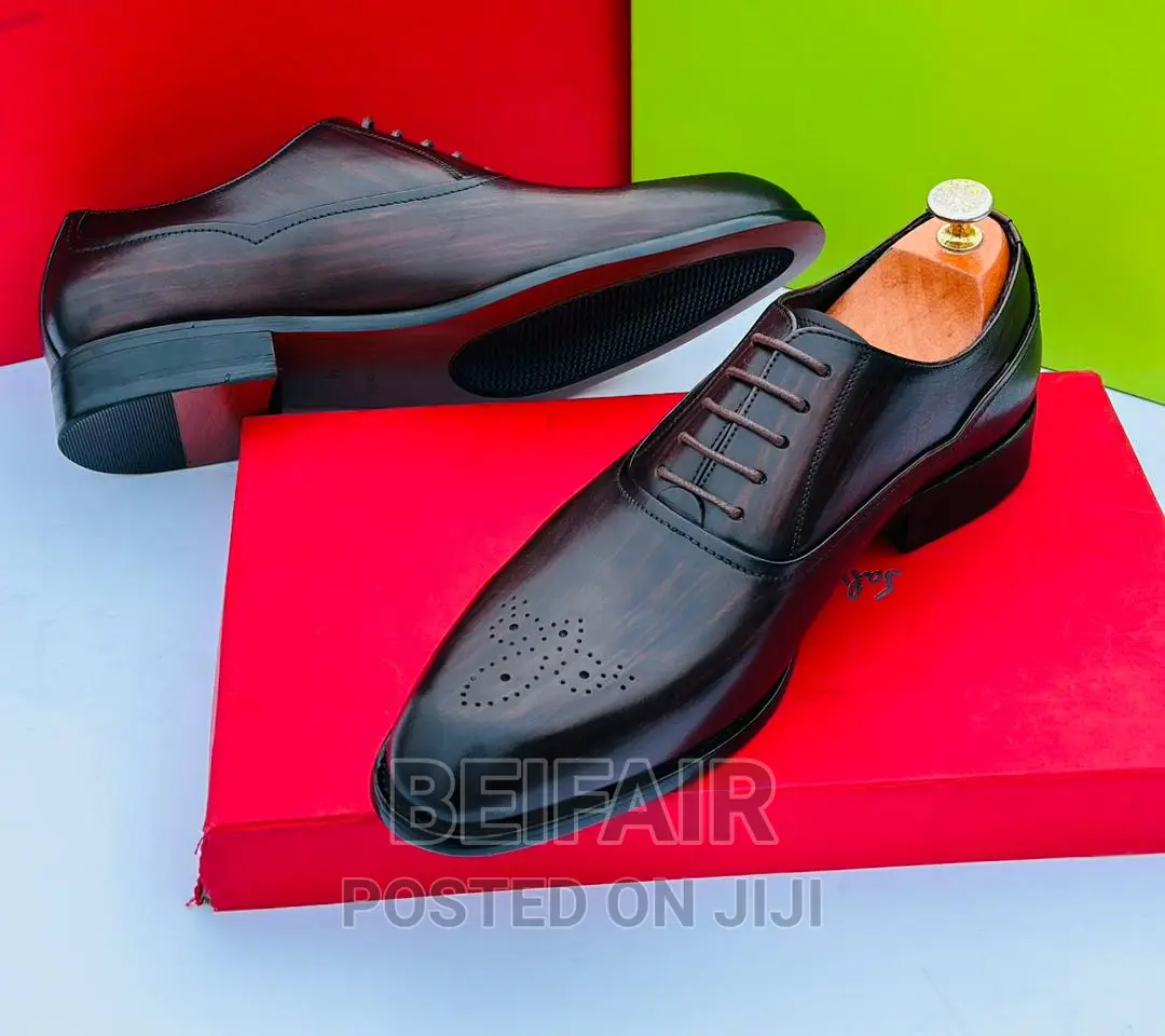 Original Leather Mens Shoes | Viatu Original Vya Kiume