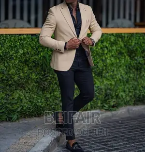 Suti Za Kiume | Khaki and Black Suit | MEN'S SUITS