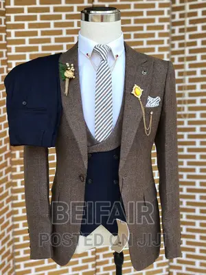 Suti Za Kiume | Men's Suits | Brown and Dark Blue