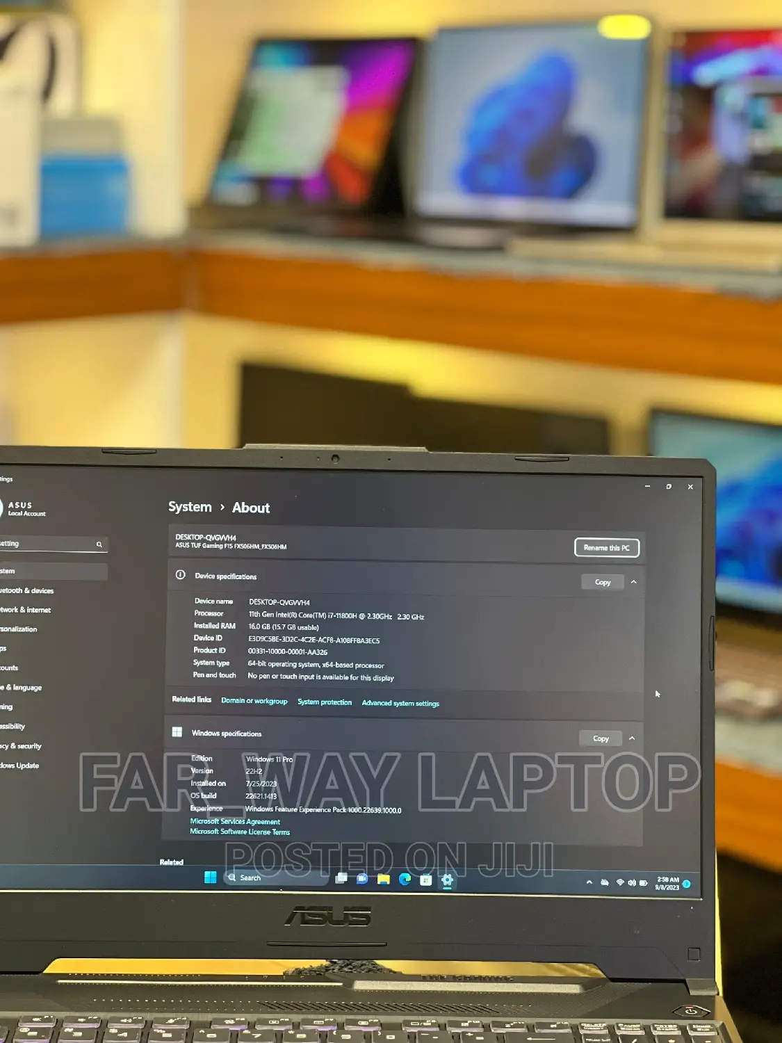 New Laptop Asus TUF Dash F15 16GB Intel Core I7 SSD 512GB
