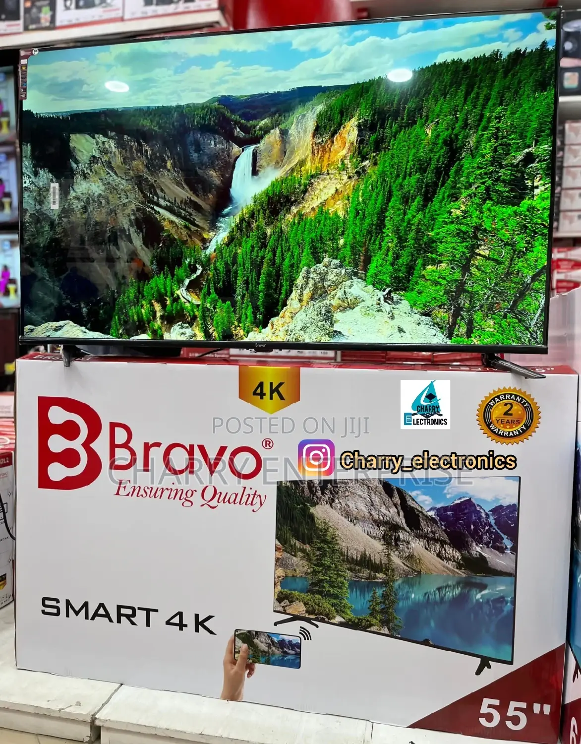 Bravo SMART Tv With Mirror Cast55 Inch