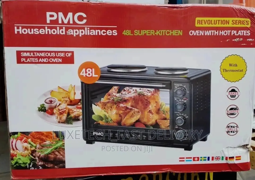 PMC Oven 48l Roasts Bakes and Grill (2 Hot Plates)