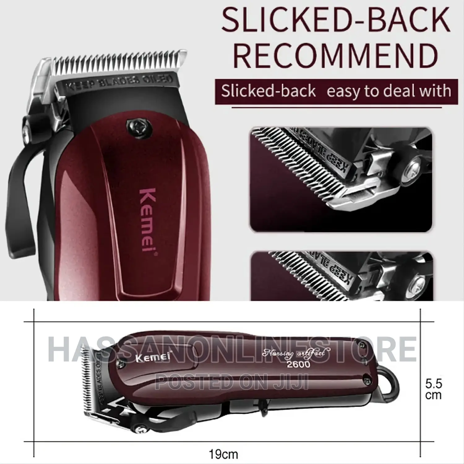Kemei Cordless Lithium-Ion Fade Clipper KM-2600