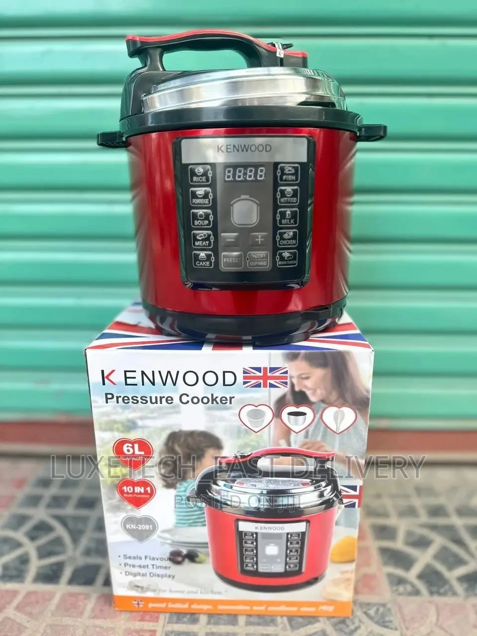 Kenwood 6l Digital Pressure Cooker Red