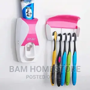 Toothbrush Holder and Toothpaste Dispenser