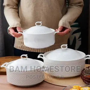 3 in 1 Ceramic Pots With Lid