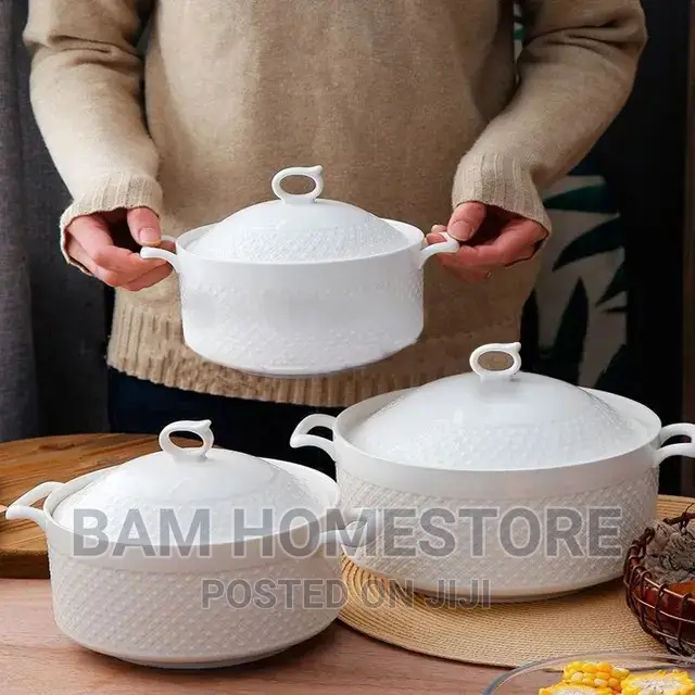 3 in 1 Ceramic Pots With Lid