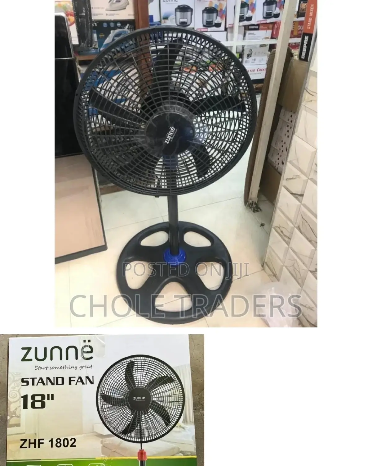 Zunne Stand Fan (Size 18")