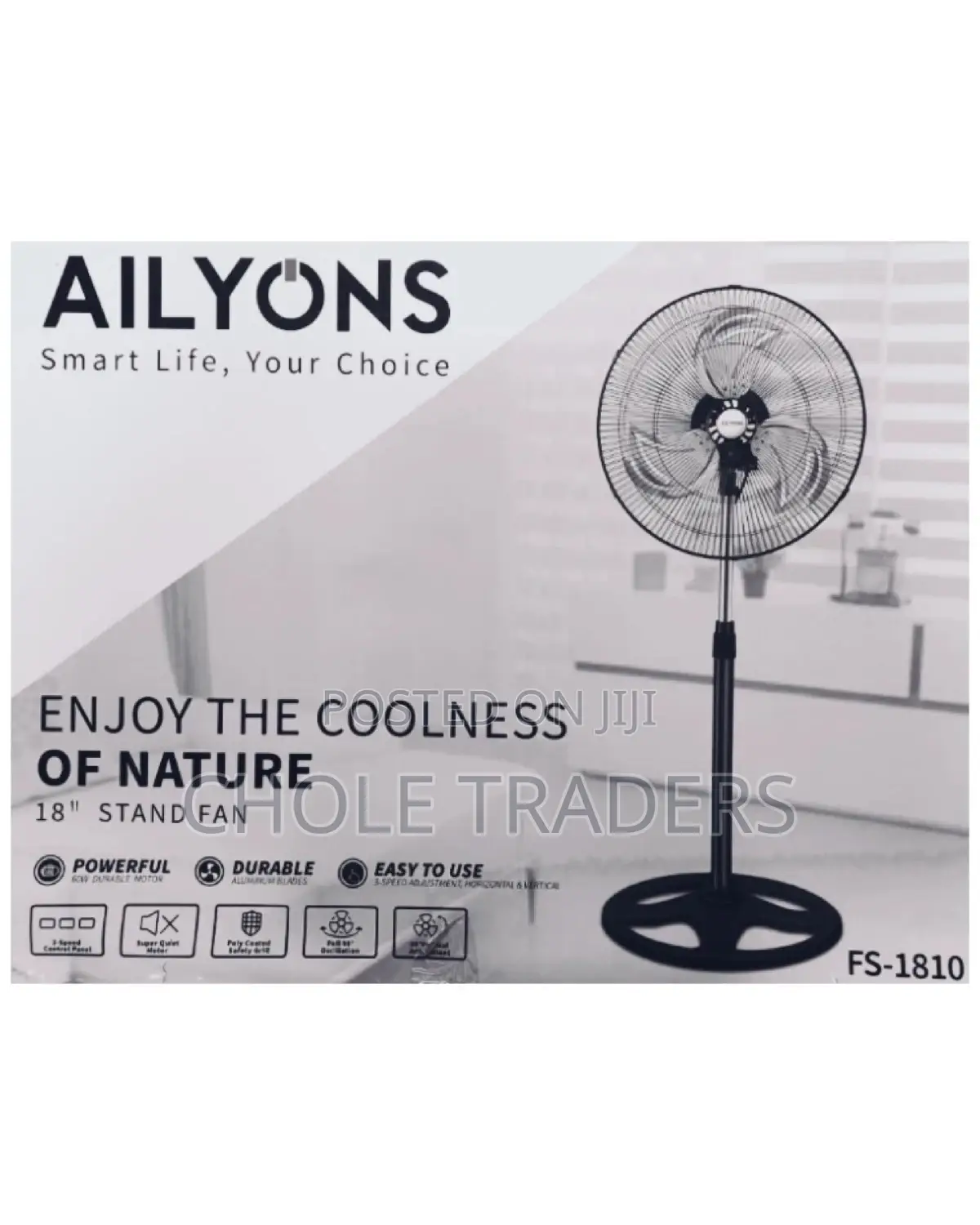 Ailyons 1810 Stand Steel Fan (Size 18")