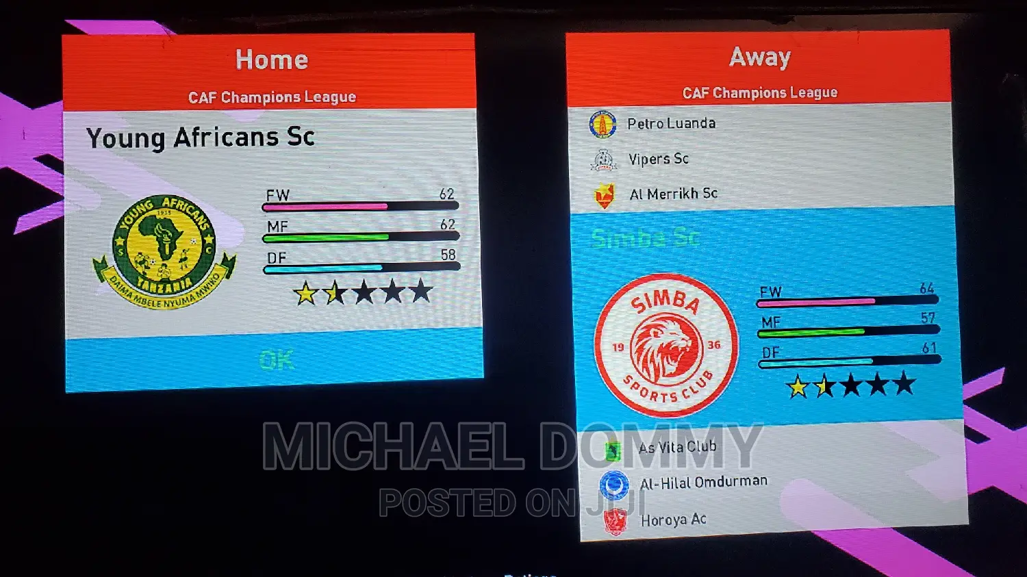 Pes 24 Ya Ps4 Yenye Simba Na Yanga
