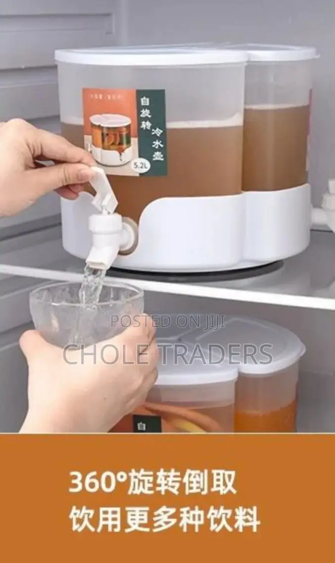 3 Compartments 5.2 Liters Drink / Water Dispenser for Fridge