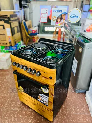 Bruhum 4 Plates Electric Oven Cooker(3 Gas 1 Electric)