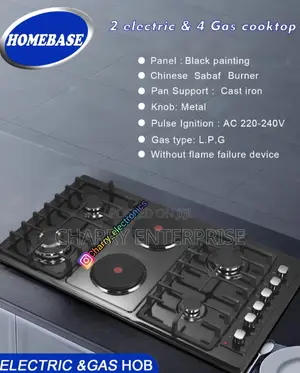  HOMEBASE Table Cooker/ Hob2 Electric 4 Gas Cooktop