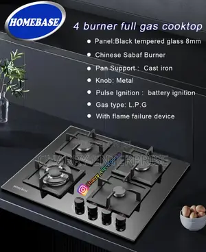 HOMEBASE Table Cooker/ Hob4 Burner Full Gas Cooktop