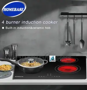 HOMEBASE Table Cooker 2 Induction 2 Ceramic Cooktop