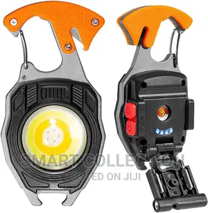 Flashlight Keychain With Lighter,Magnet,Seatbelt Cutter Etc